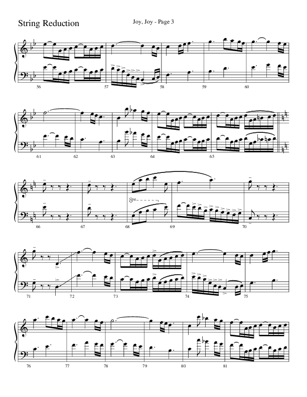 Joy Joy (Choral Anthem SATB) String Reduction (Word Music Choral / Arr. Mike Speck / Arr. Lari Goss / Arr. Danny Zaloudik)