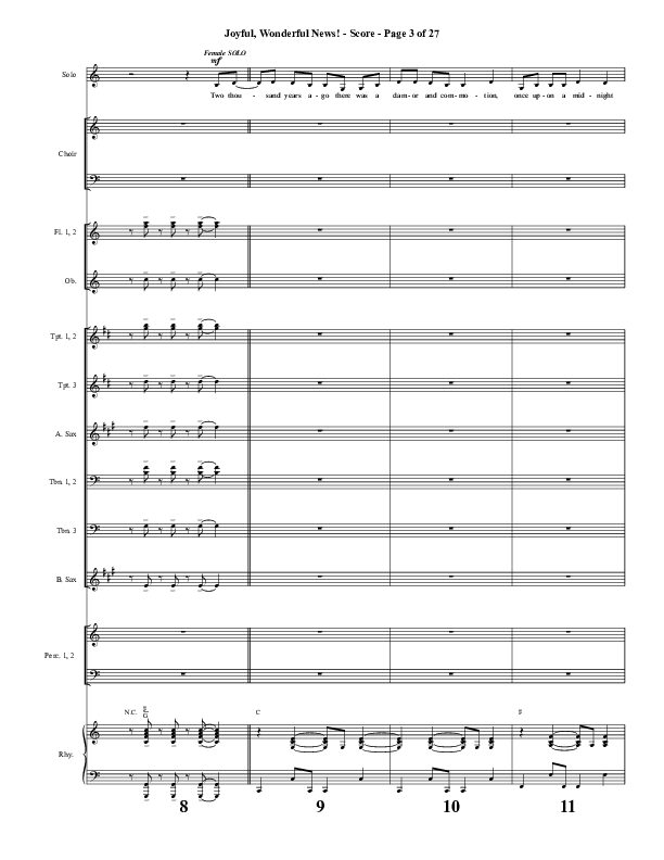 Joyful Wonderful News (Choral Anthem SATB) Orchestration (Word Music Choral / Arr. Steve Mauldin)