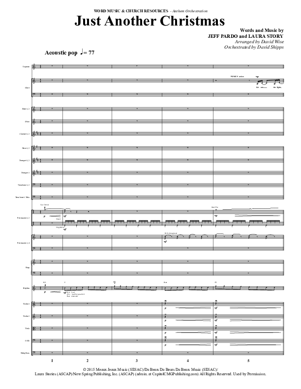 Just Another Christmas (Choral Anthem SATB) Conductor's Score (Word Music Choral / Arr. David Wise / Arr. David Shipps)