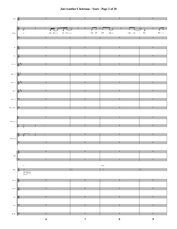 Just Another Christmas (Choral Anthem SATB) Orchestration (Word Music Choral / Arr. David Wise / Arr. David Shipps)