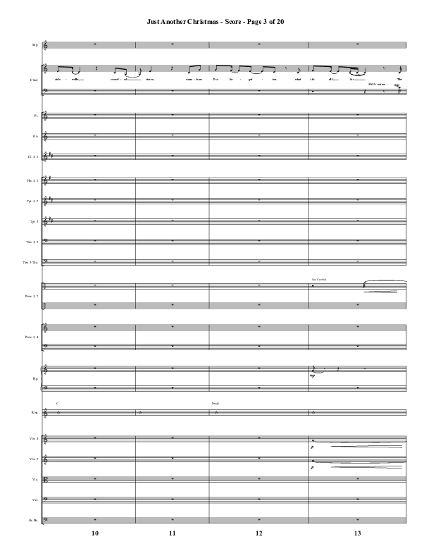 Just Another Christmas (Choral Anthem SATB) Orchestration (Word Music Choral / Arr. David Wise / Arr. David Shipps)
