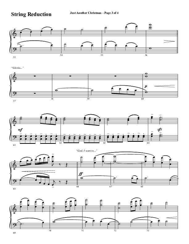 Just Another Christmas (Choral Anthem SATB) String Reduction (Word Music Choral / Arr. David Wise / Arr. David Shipps)