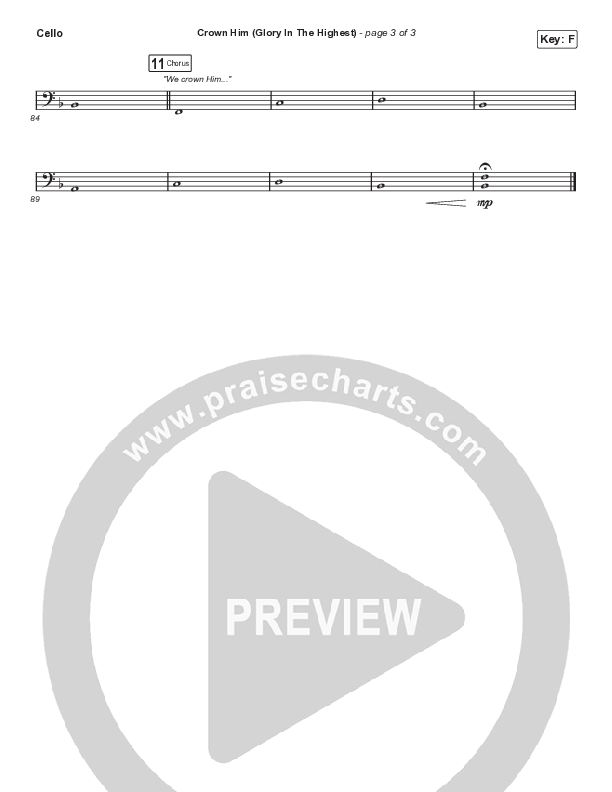 Crown Him (Glory In The Highest) Cello (Aaron Williams)