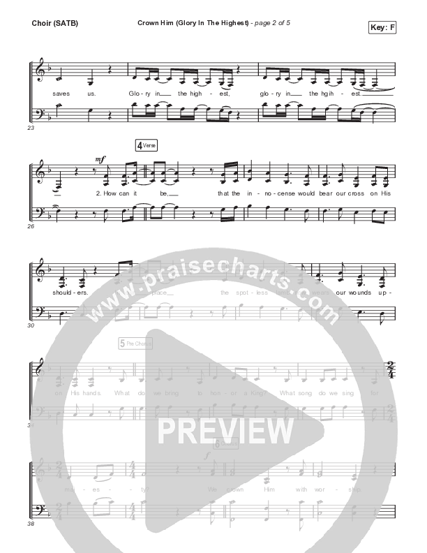 Crown Him (Glory In The Highest) Choir Sheet (SATB) (Aaron Williams)