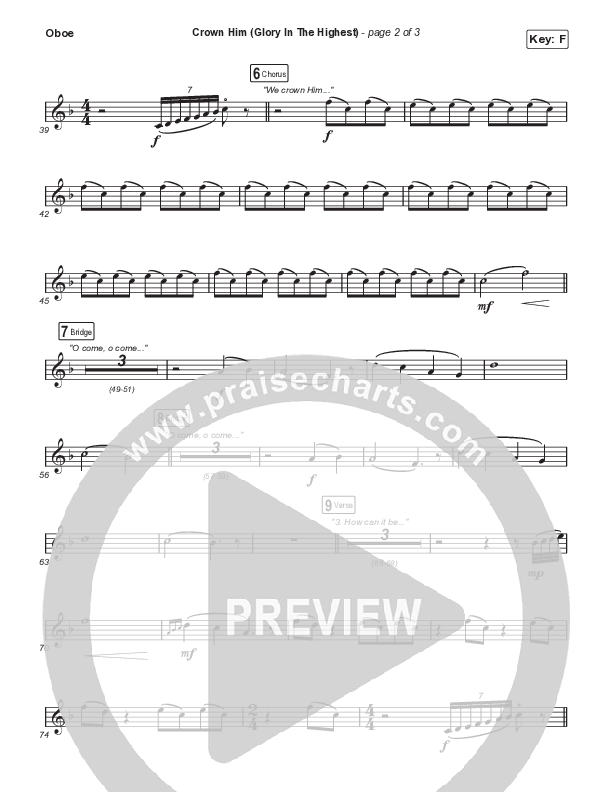 Crown Him (Glory In The Highest) Oboe (Aaron Williams)