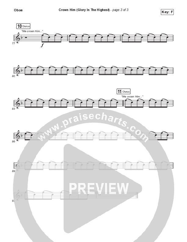 Crown Him (Glory In The Highest) Oboe (Aaron Williams)