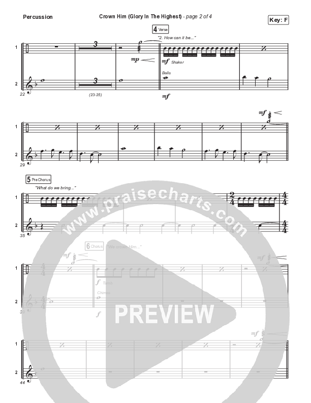 Crown Him (Glory In The Highest) Percussion (Aaron Williams)