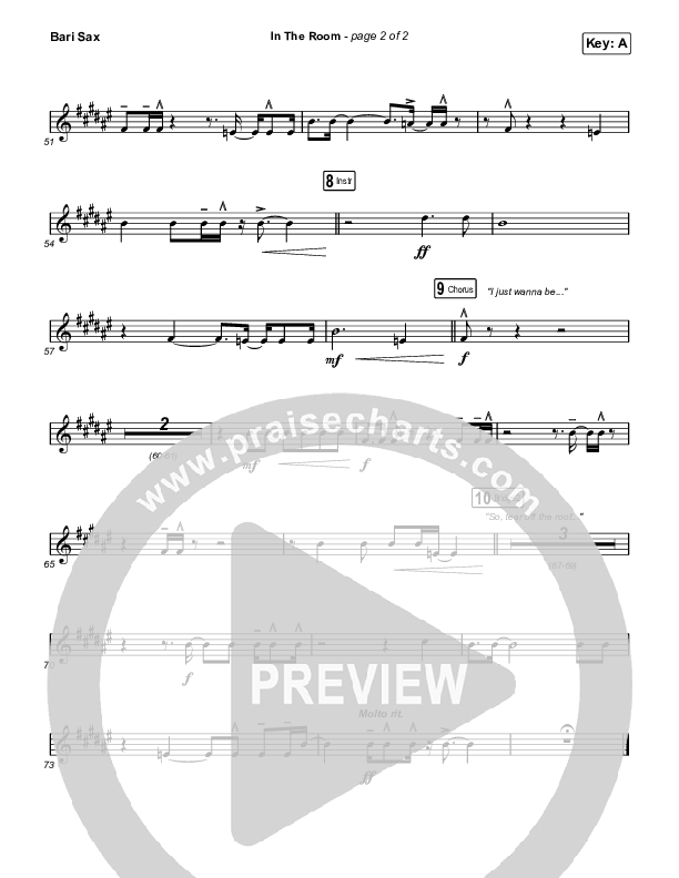 In The Room Bari Sax (Matt Maher / Chris Brown)