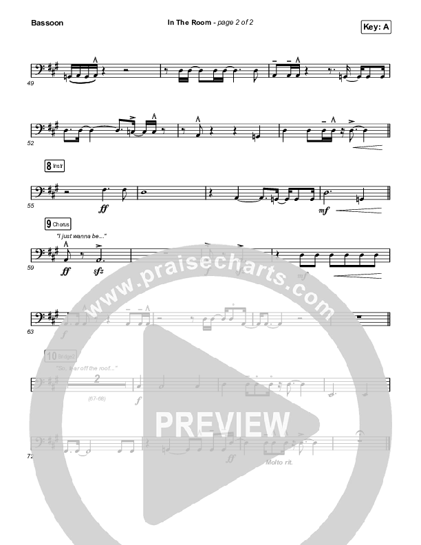 In The Room Bassoon (Matt Maher / Chris Brown)