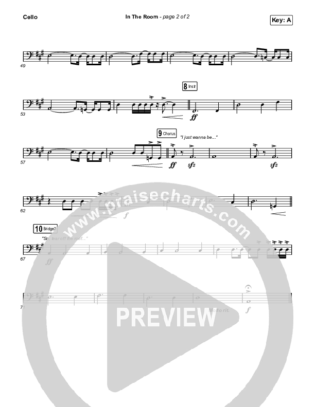 In The Room Cello (Matt Maher / Chris Brown)