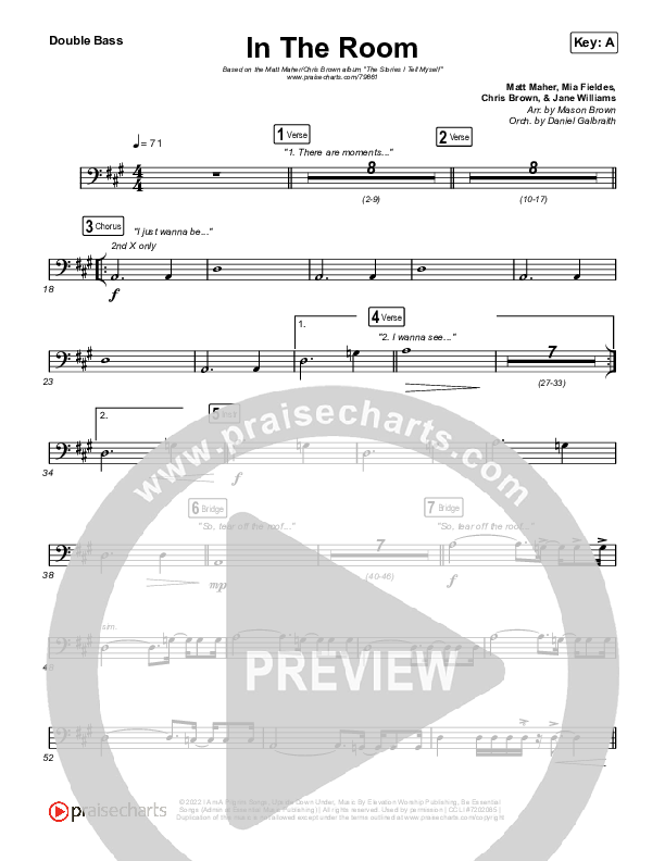 In The Room Double Bass (Matt Maher / Chris Brown)