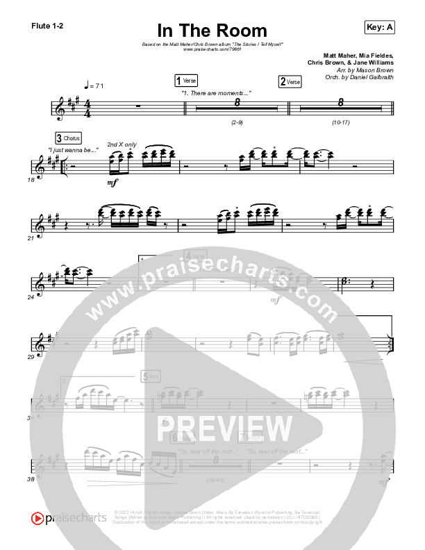 In The Room Flute 1/2 (Matt Maher / Chris Brown)