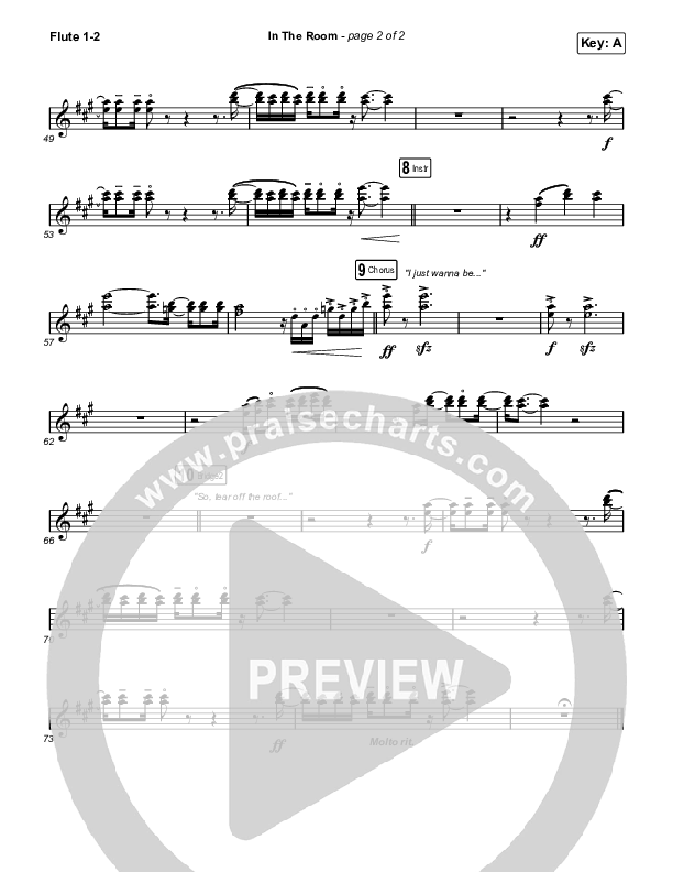 In The Room Flute 1/2 (Matt Maher / Chris Brown)