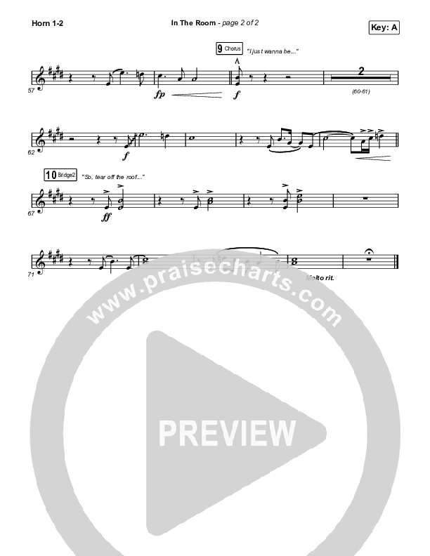 In The Room Brass Pack (Matt Maher / Chris Brown)