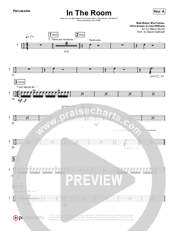 In The Room Percussion (Matt Maher / Chris Brown)