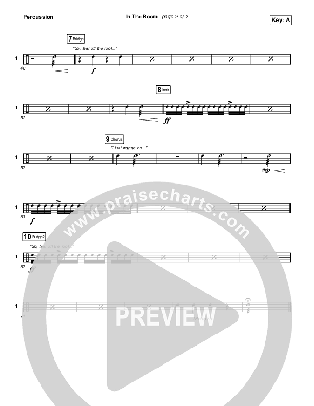 In The Room Percussion (Matt Maher / Chris Brown)