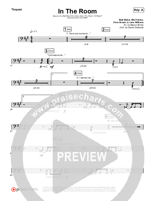 In The Room Timpani (Matt Maher / Chris Brown)