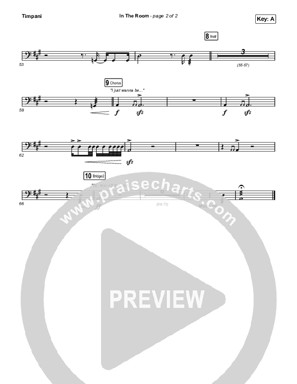 In The Room Timpani (Matt Maher / Chris Brown)