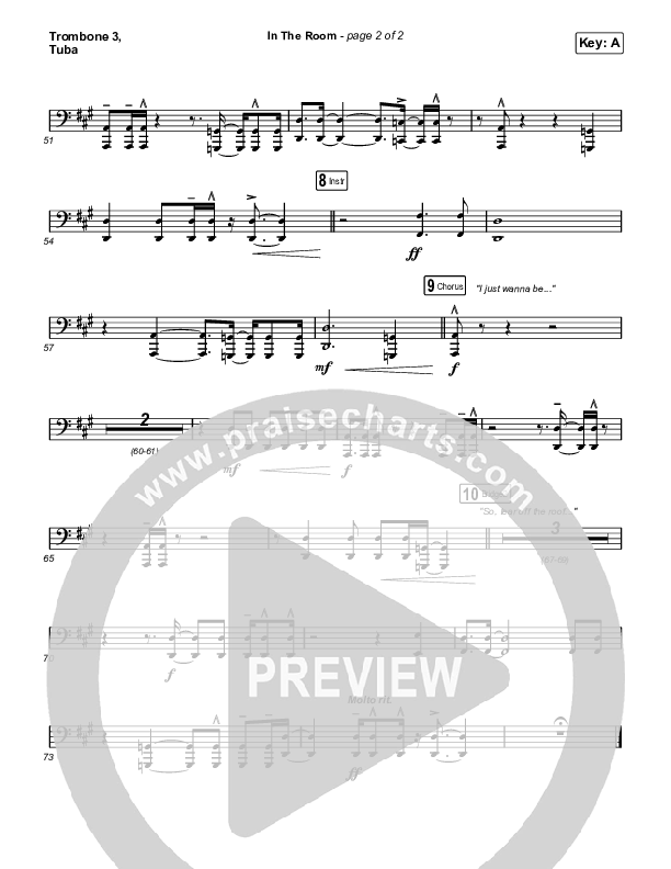 In The Room Trombone 3/Tuba (Matt Maher / Chris Brown)