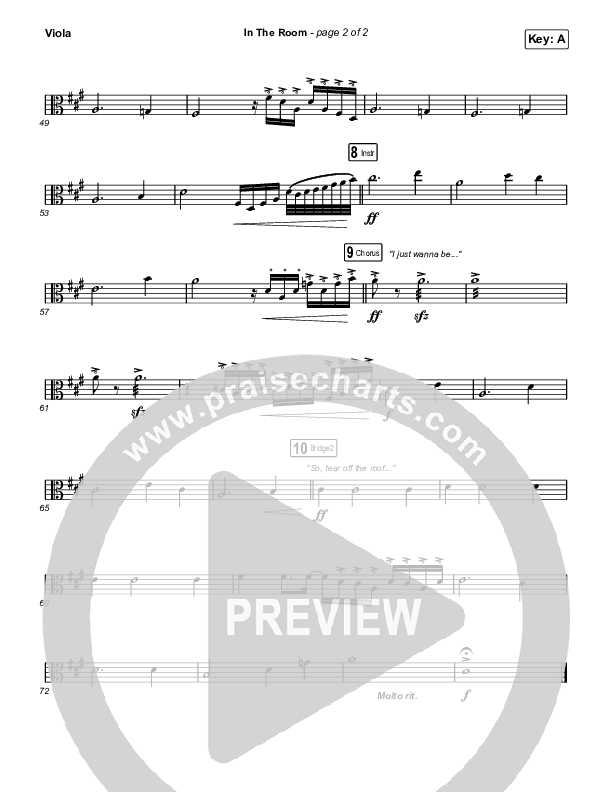 In The Room Viola (Matt Maher / Chris Brown)