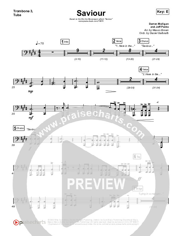 Saviour Trombone 3/Tuba (We Are Messengers)