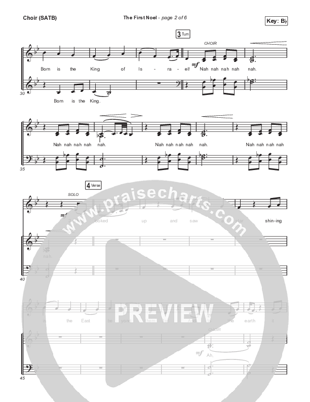 The First Noel Choir Sheet (SATB) (Tasha Cobbs Leonard)