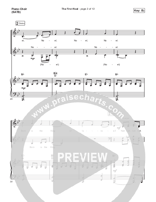 The First Noel Piano/Vocal (SATB) (Tasha Cobbs Leonard)