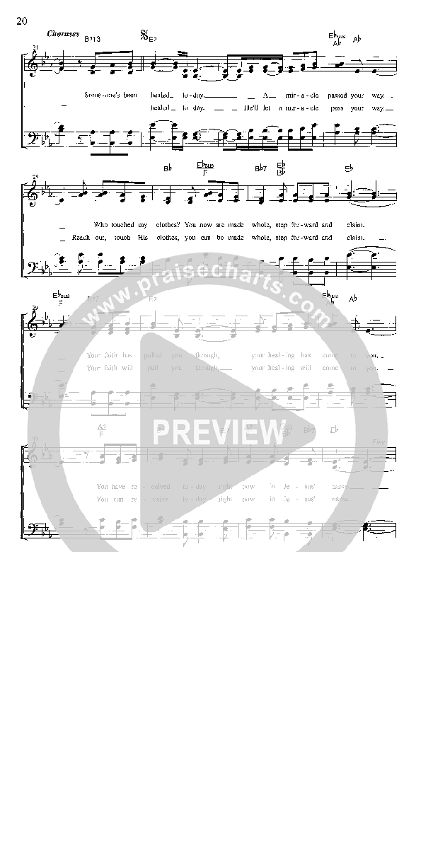 The Healer Lead Sheet (The Talley Trio)