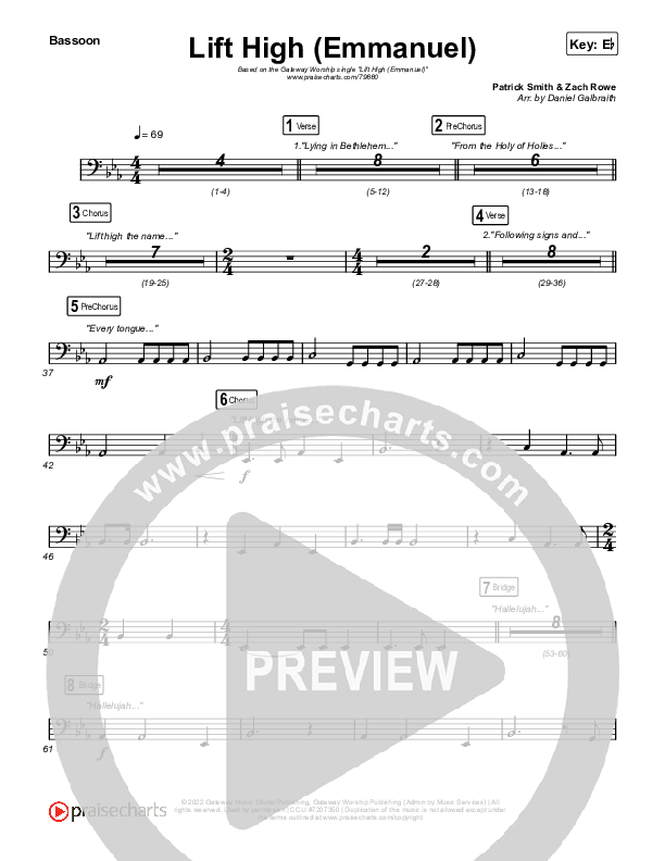 Lift High (Emmanuel) Bassoon (Gateway Worship)