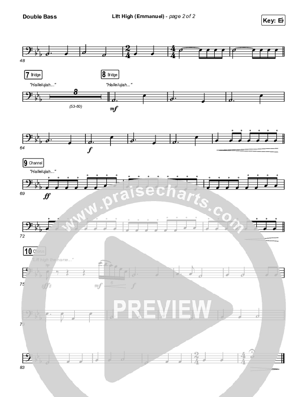 Lift High (Emmanuel) String Bass (Gateway Worship)