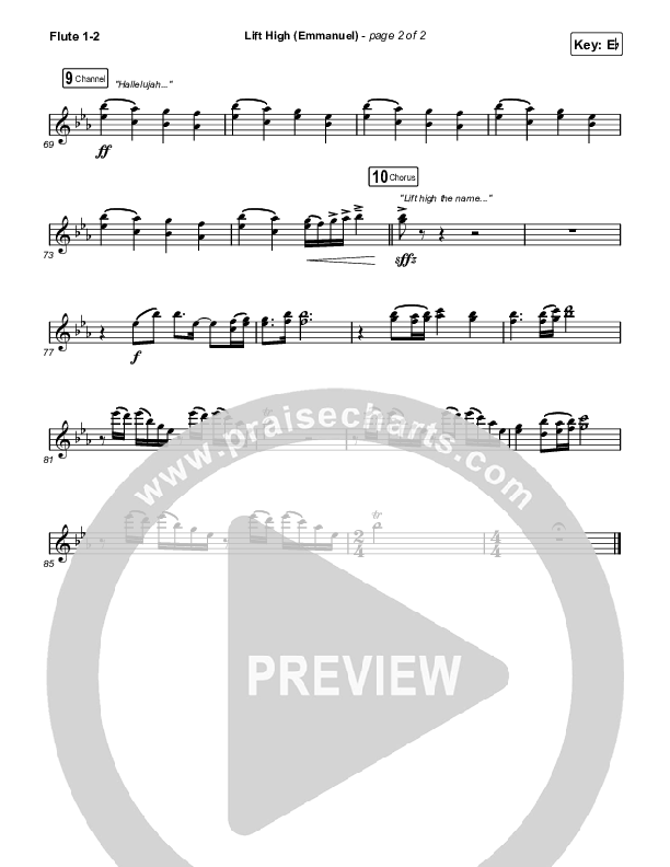 Lift High (Emmanuel) Flute 1,2 (Gateway Worship)