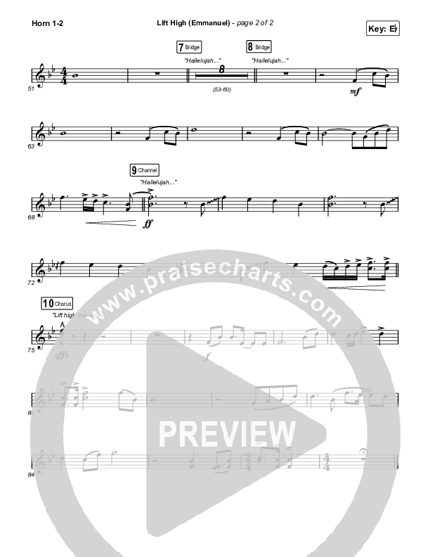 Lift High (Emmanuel) French Horn 1,2 (Gateway Worship)