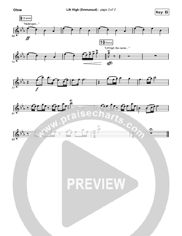 Lift High (Emmanuel) Oboe (Gateway Worship)