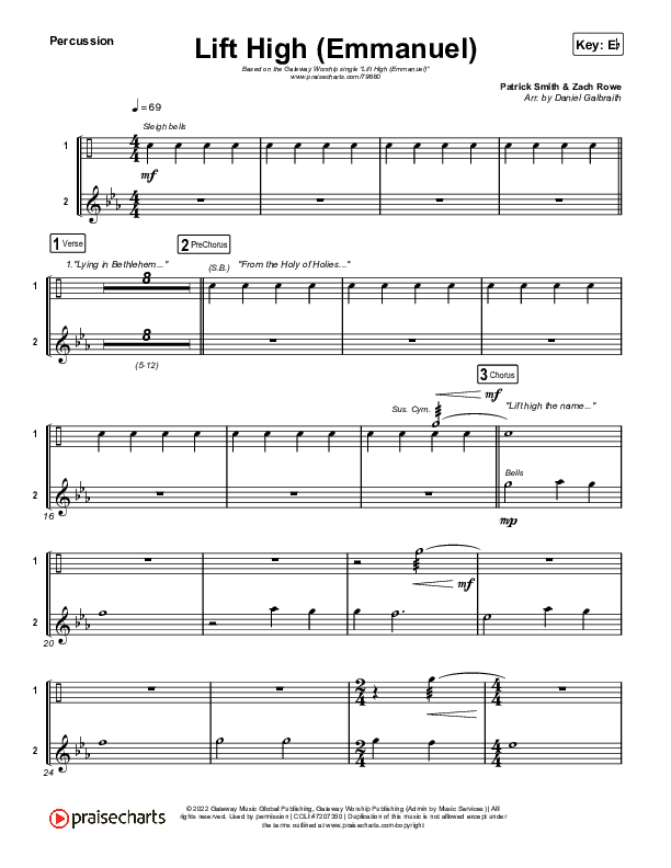 Lift High (Emmanuel) Percussion (Gateway Worship)