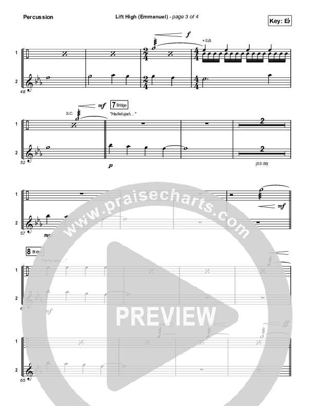 Lift High (Emmanuel) Percussion (Gateway Worship)