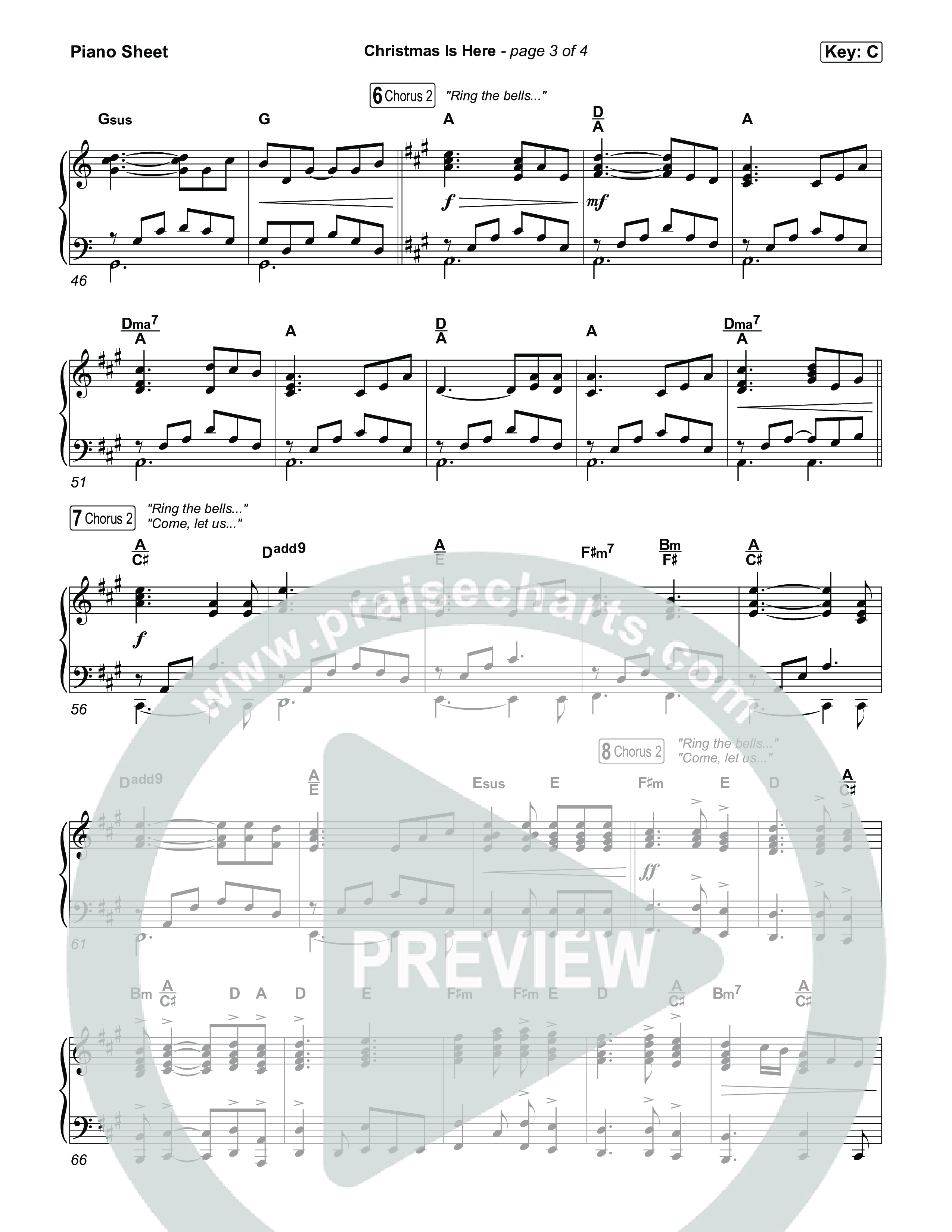 Christmas Is Here Piano Sheet (Michael W. Smith)