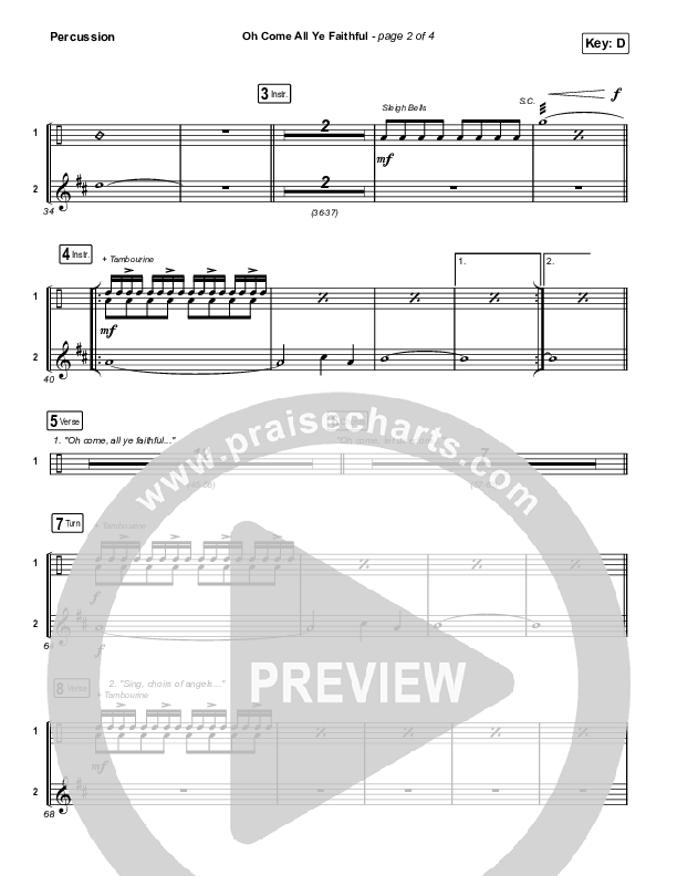 Oh Come All Ye Faithful (Live) Percussion (Thrive Worship)