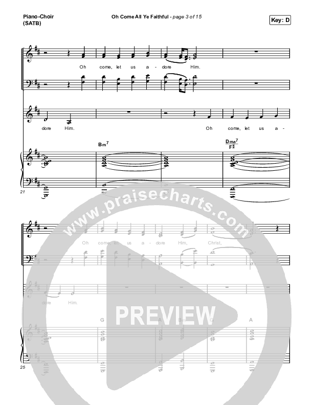 Oh Come All Ye Faithful (Live) Piano/Vocal Pack (Thrive Worship)