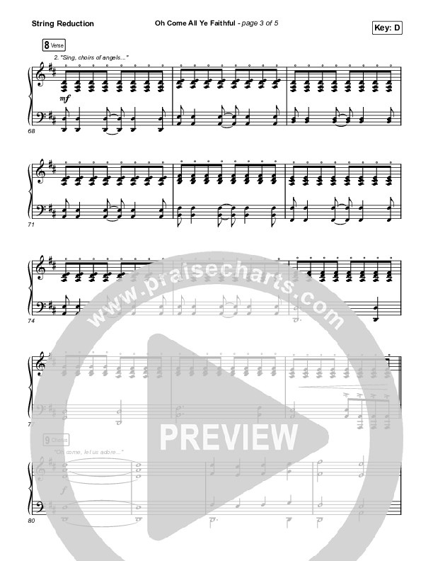 Oh Come All Ye Faithful (Live) String Reduction (Thrive Worship)