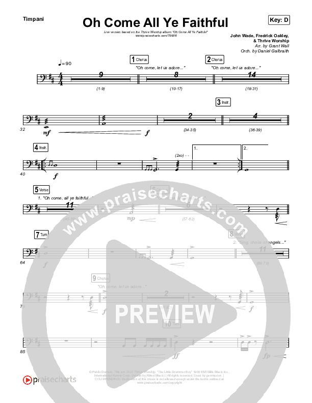 Oh Come All Ye Faithful (Live) Timpani (Thrive Worship)