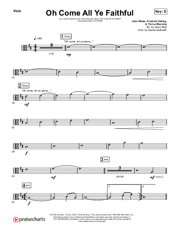 Oh Come All Ye Faithful (Live) Viola (Thrive Worship)