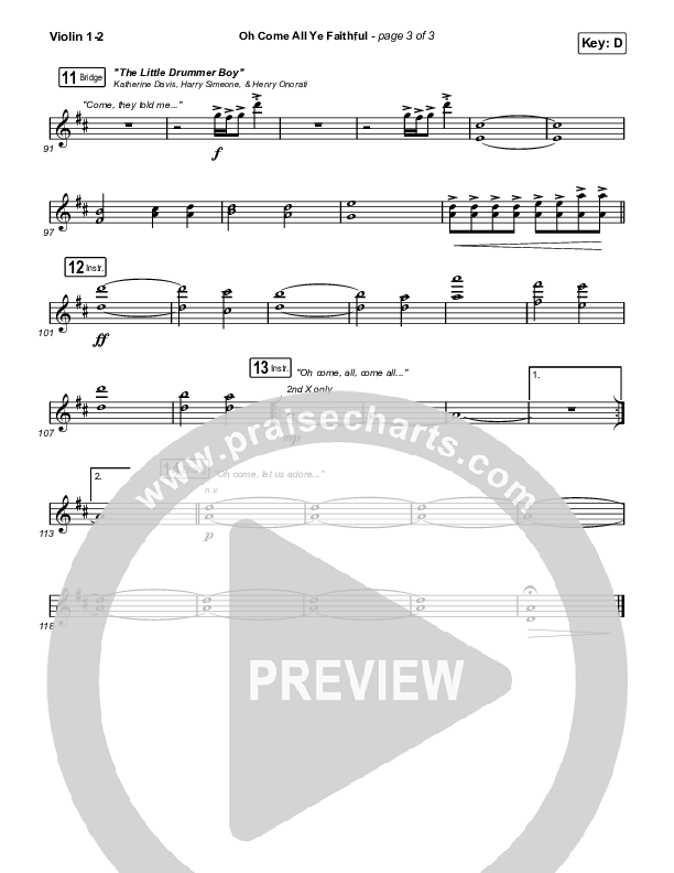 Oh Come All Ye Faithful (Live) String Pack (Thrive Worship)