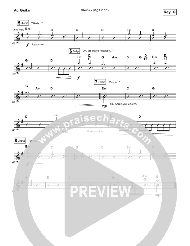 Gloria Acoustic Guitar (Chris Tomlin)