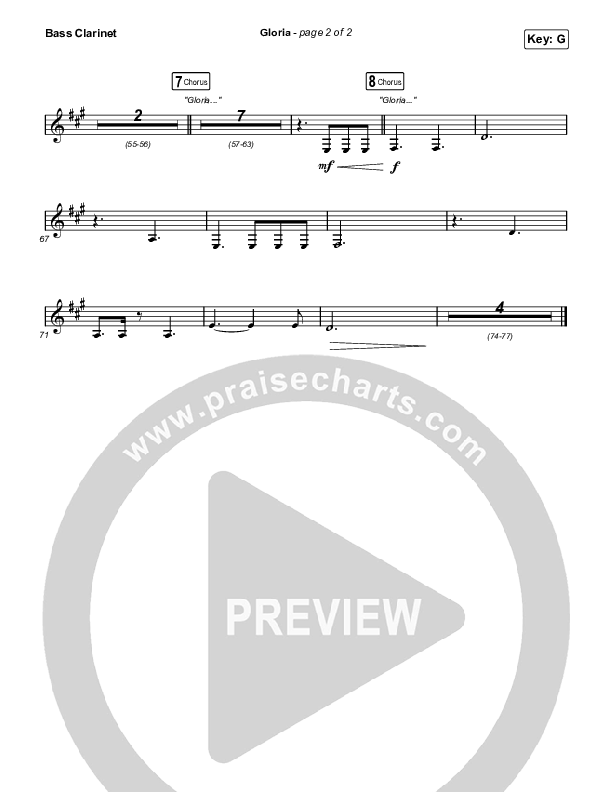 Gloria Bass Clarinet (Chris Tomlin)