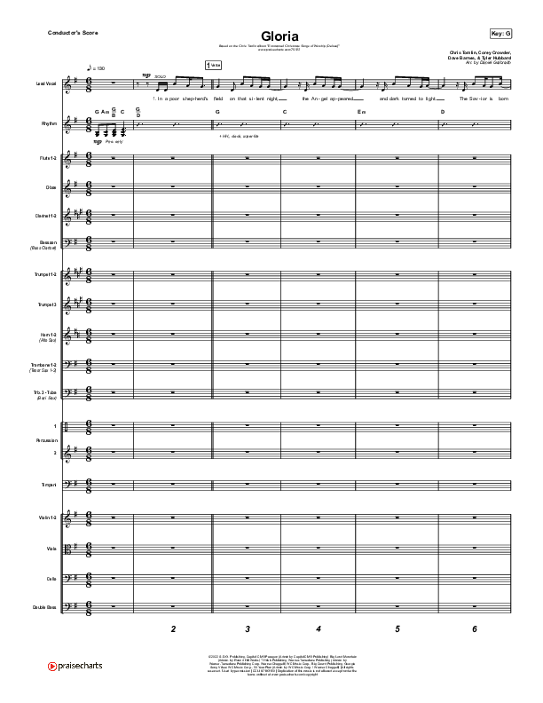 Gloria Conductor's Score (Chris Tomlin)
