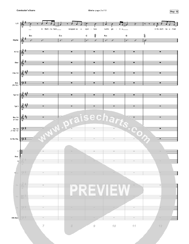 Gloria Conductor's Score (Chris Tomlin)