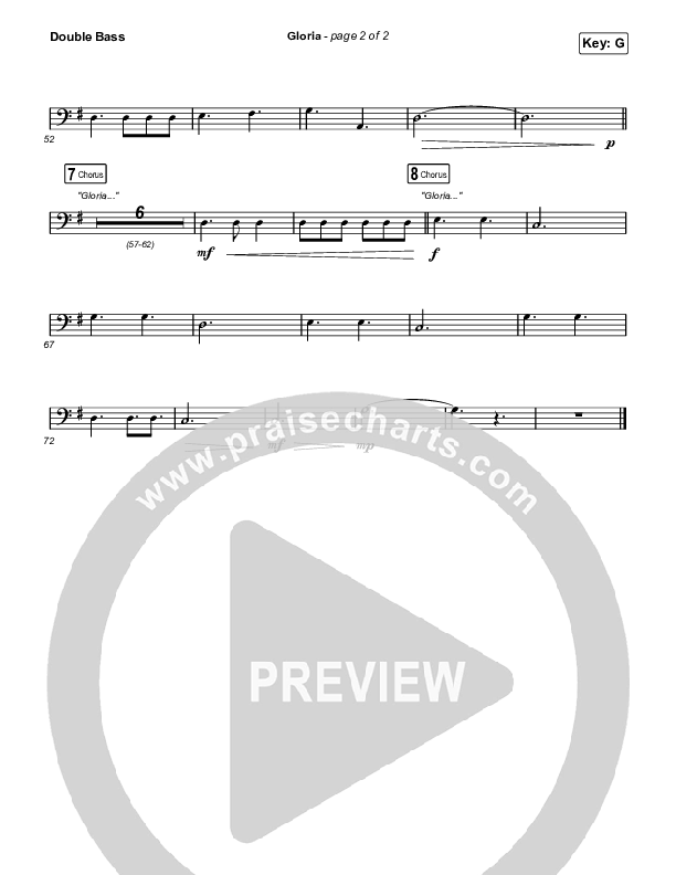 Gloria Double Bass (Chris Tomlin)
