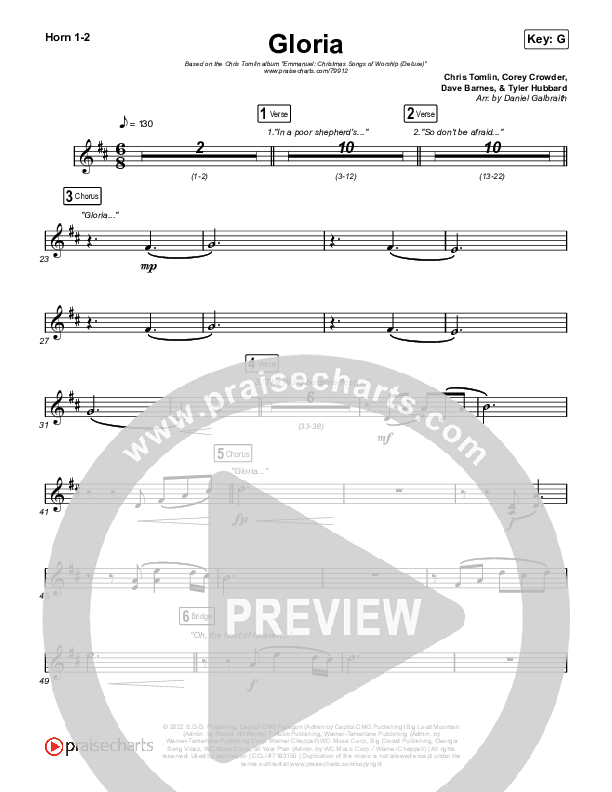 Gloria French Horn 1/2 (Chris Tomlin)