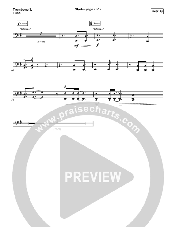 Gloria Trombone 3/Tuba (Chris Tomlin)