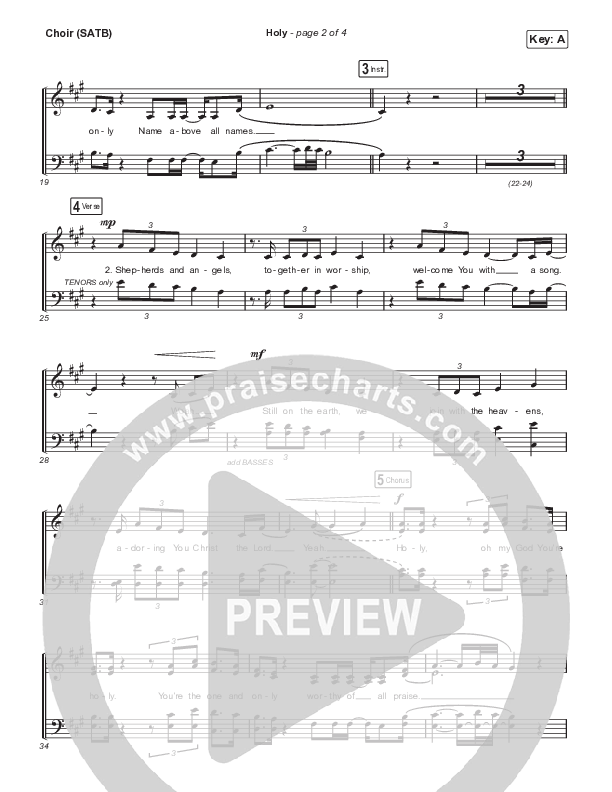 Holy Choir Sheet (SATB) (David Leonard)